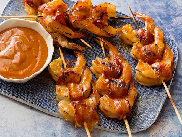 Grilling bacon shop wrapped shrimp