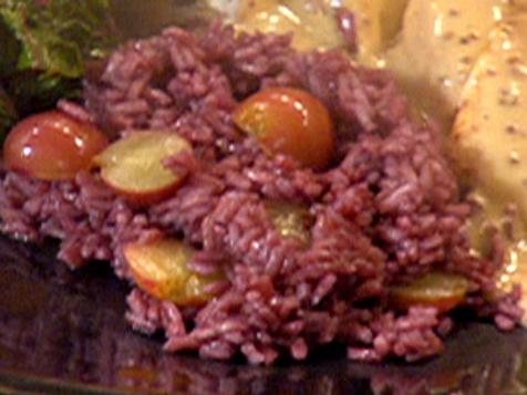 Red Wine Rice with Grapes