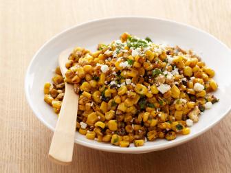 Bobby Flay's Grilled Corn Salad with lime, Red Chili and Cotija