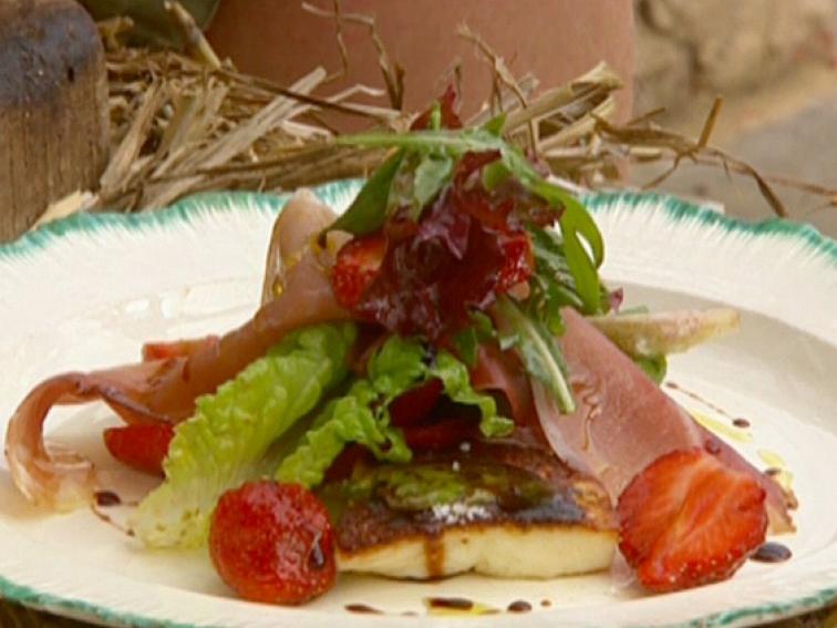 Strawberry Salad with Speck and Halloumi Recipe Jamie Oliver Food