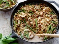 Fresh green beans are the star of Alton Brown's Best-Ever Green Bean Casserole recipe from Good Eats on Food Network. Baked panko-coated onions replace the store-bought version and we have a feeling you'll never go back.