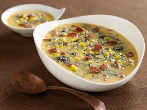 Smoked Sausage, Butternut Squash and Wild Rice Soup