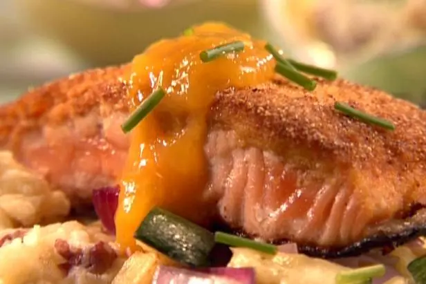 Corny Mango Salmon Recipe | Sunny Anderson | Food Network