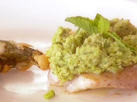 Red Snapper with Fava Bean Puree