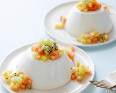 Coconut Panna Cotta with Tropical Fruit