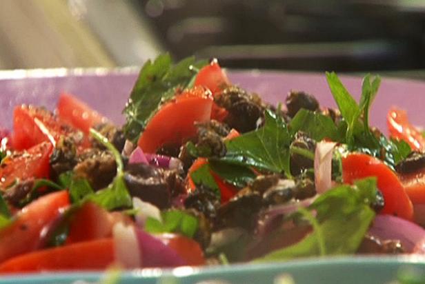 Puttanesca Tomato Salad with Fried Capers image