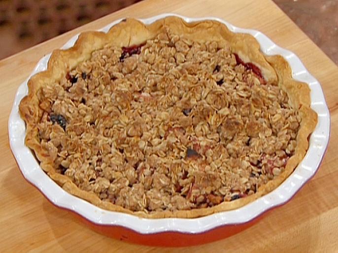 Apple and Cherry Pie with Oatmeal Crumble Topping Recipe Food Network
