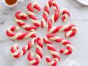CANDY CANE COOKIESSandra LeeSemiHomemadeCooking/ChristmasFood NetworkBox Sugar Cookie Mix, Butter, Egg, Cream Cheese, AllpurposeFlour, Red Food Coloring,Peppermint Extract