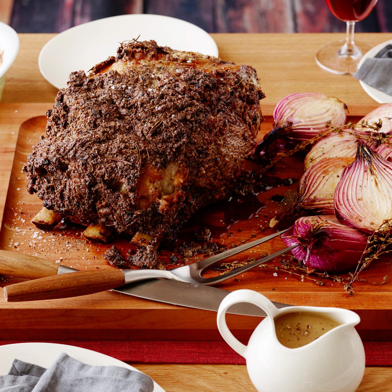 Onion-Crusted Beef Prime Rib Roast Recipe 