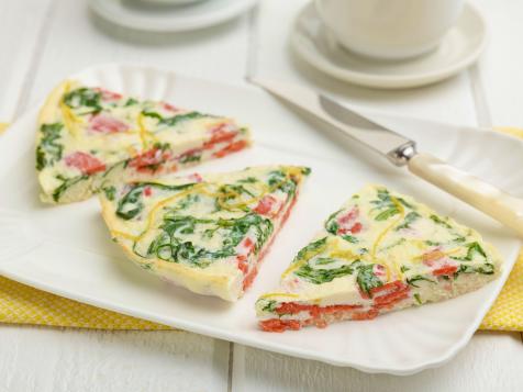 Egg White Frittata with Lox and Arugula