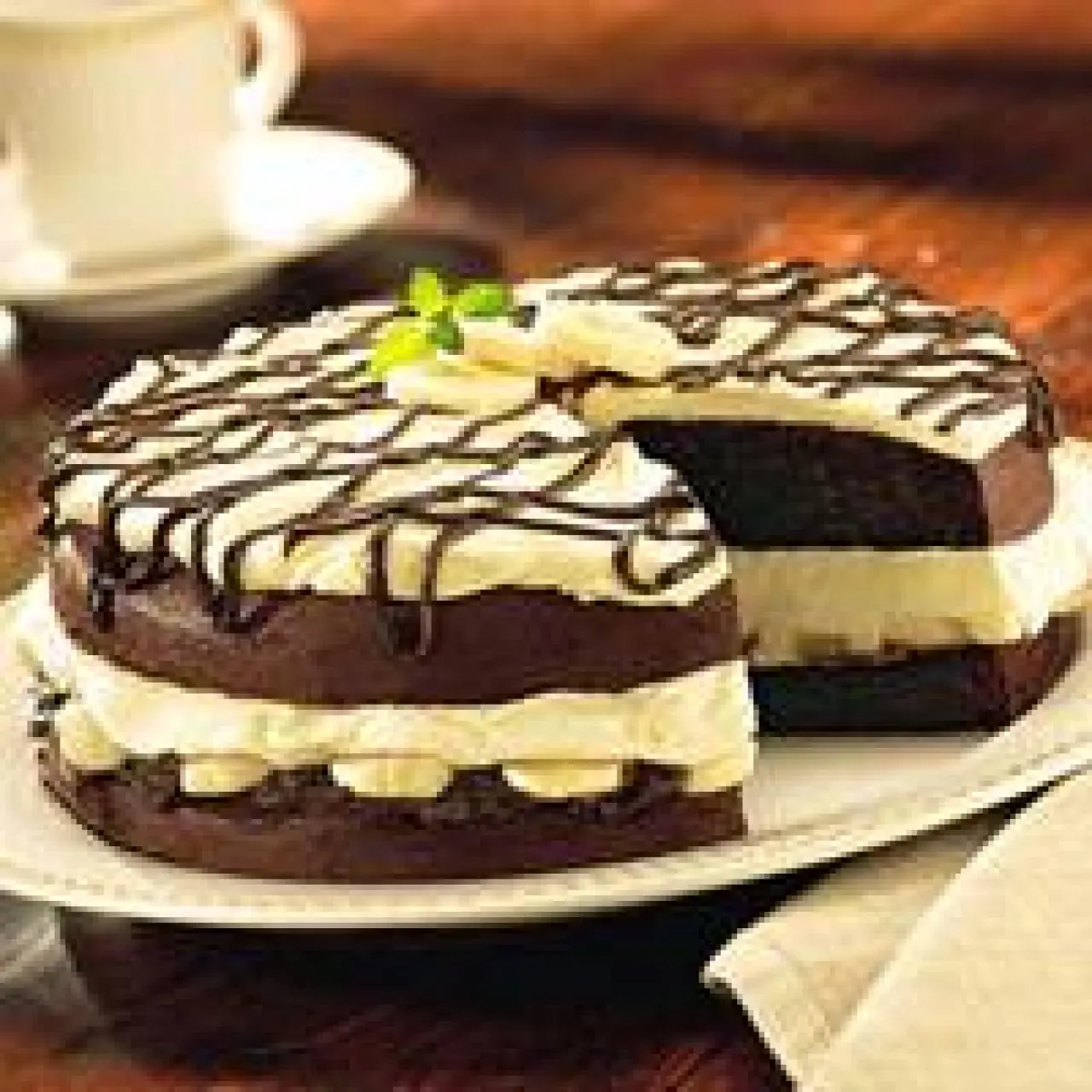 Chocolate Banana Cream Cake, image size:1280x1280