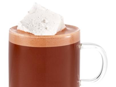 Classic Coco With a Lump of Vanilla Cream on Top in a Glass Mug