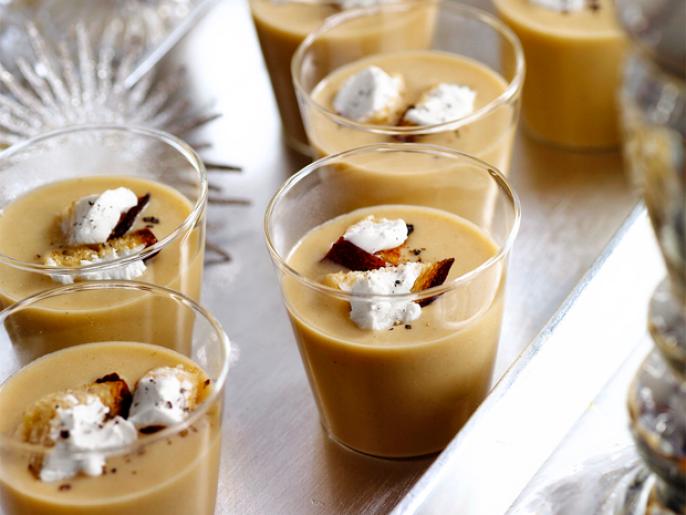 WhiteBean Soup Shooters with Bacon Recipe Ted Allen Food Network