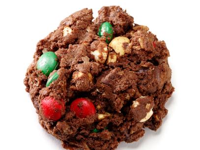 A Cookie Made of Chocolate and M and M Like Candies