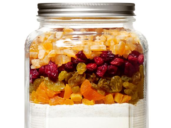 A Holiday Gift Jar Containing Layered Ingredients