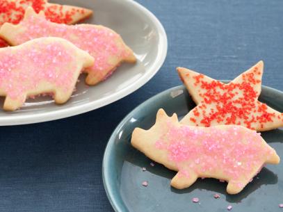 Neelys butter cookie cutouts shaped like stars and pigs