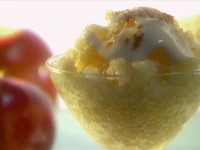This quick frozen dessert uses applesauce and other healthful ingredients.