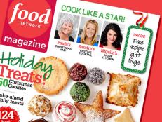 The Cover of Food Network Magazine with Christmas Cookies, Paula Deen, Sandra Lee and Nigella Lawson