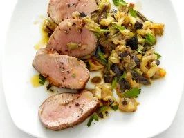 Pork Tenderloin with Eggplant Relish