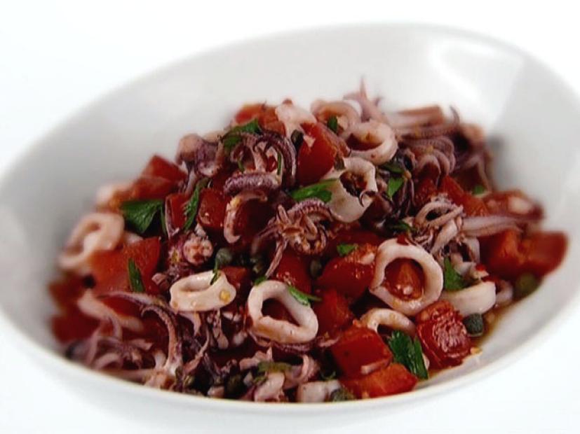 Calamari Tomato And Caper Salad Recipe Giada De Laurentiis Food Network,Salmon On The Grill In Foil