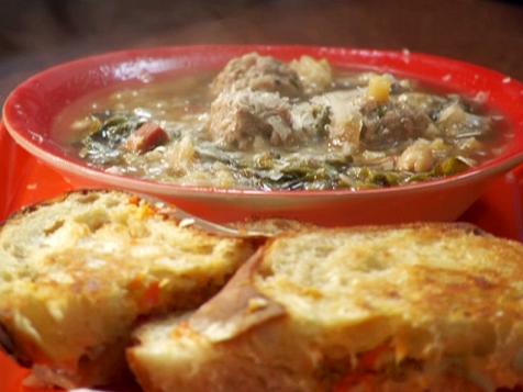 Mini Meatball Minestra and Grilled Provolone