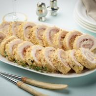 Tyler Florence's Chicken Cordon Bleu for the Ultimate Cordon Bleu episode of Tyler's Ultimate, as seen on Food Network.