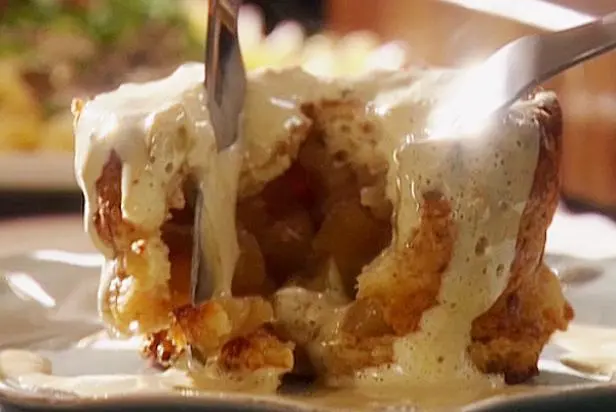 Apple Charlotte with Cinnamon Sabayon Recipe | Tyler Florence | Food Network