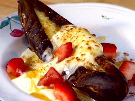 Grilled Bananas with Cinnamon Creme Fraiche and Honey