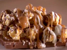 Chocolate Caramel-Corn Candy Cubes
