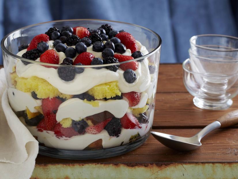 Lemon Curd Trifle With Fresh Berries Recipe Tyler Florence Food Network