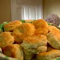 A bakset of Southern Biscuits is served.