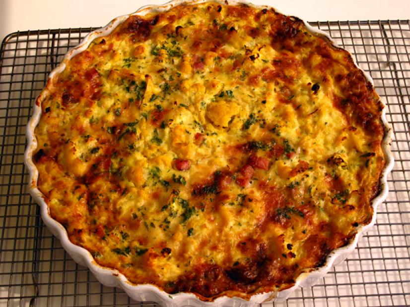 Cauliflower and Ham Crustless Quiche Recipe | Food Network Kitchen ...