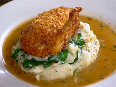 Max's Specialty Chicken Chop with Sage and Baby Spinach Mashed Potatoes