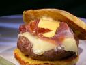Croque Monsieur Burger - signature dish by Sarah Sommerfield on Ultimate Recipe Showdown. 
