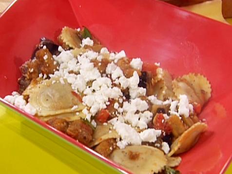 Wild Mushroom Ravioli with Eggplant and Goat Cheese