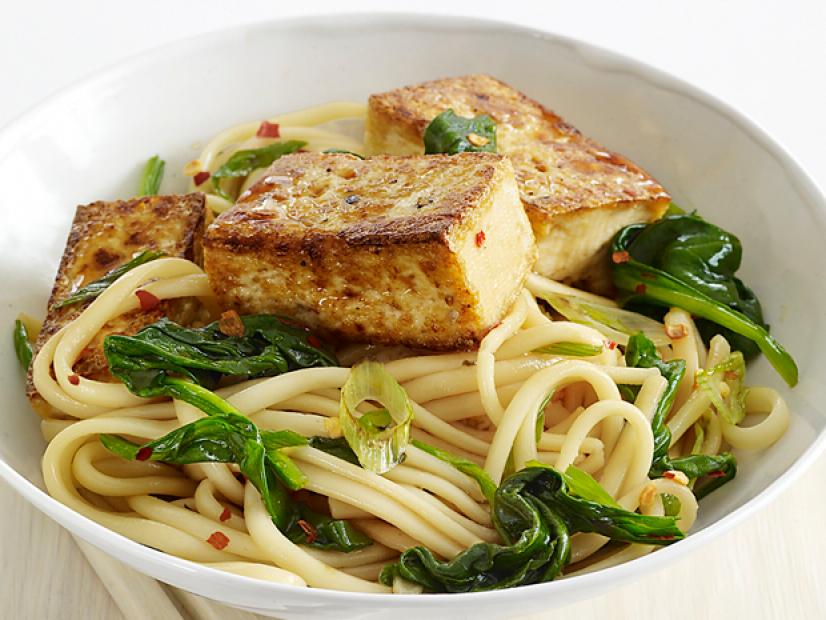 Udon with Tofu and Asian Greens Recipe | Food Network ...