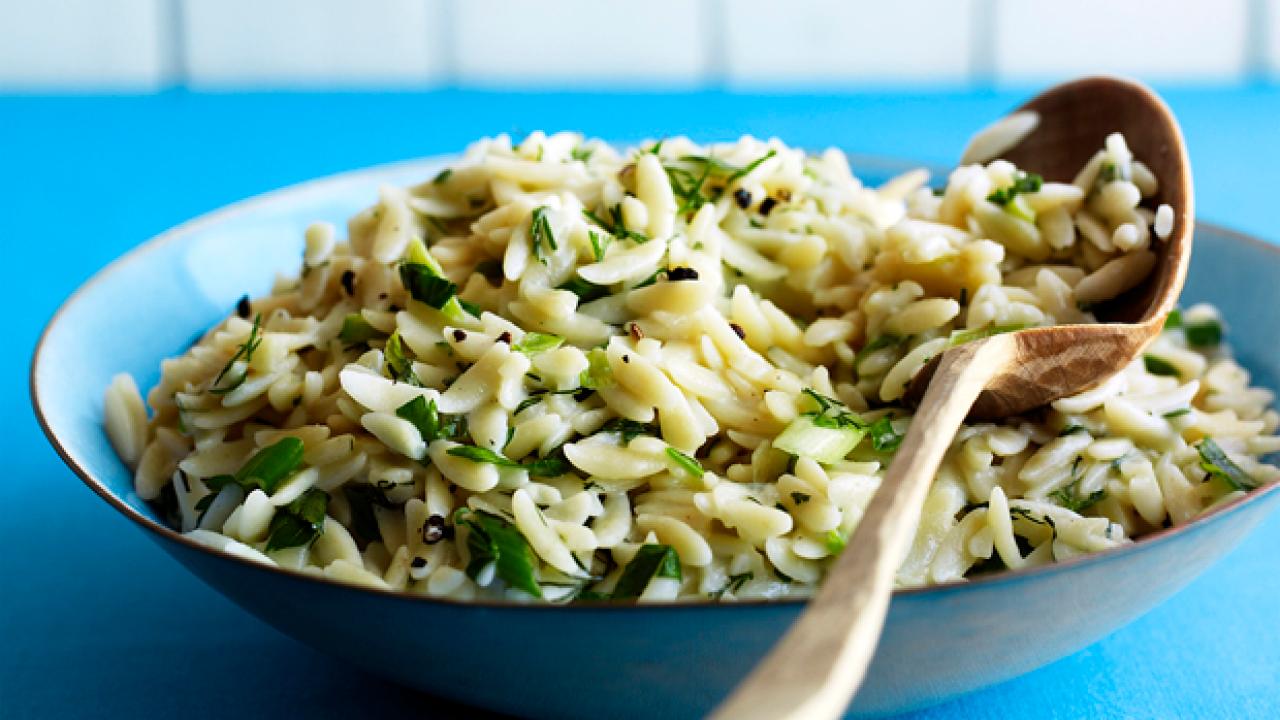 Everyday Herb Butter Orzo Pasta - Familystyle Food