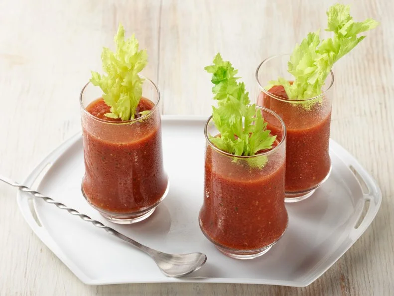 Ina Garten's Virgin Marys for the Comfort Classics Close Up episode of Barefoot Contessa, as seen on Food Network.