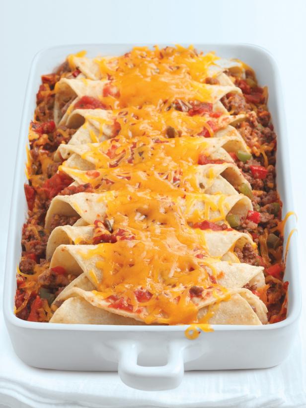 CheddarBeef Enchiladas Recipe Food Network