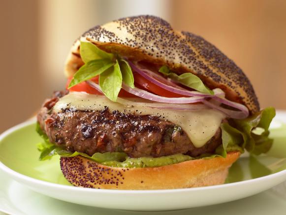 Napa Valley Basil-Smoked Burgers Recipe | Food Network