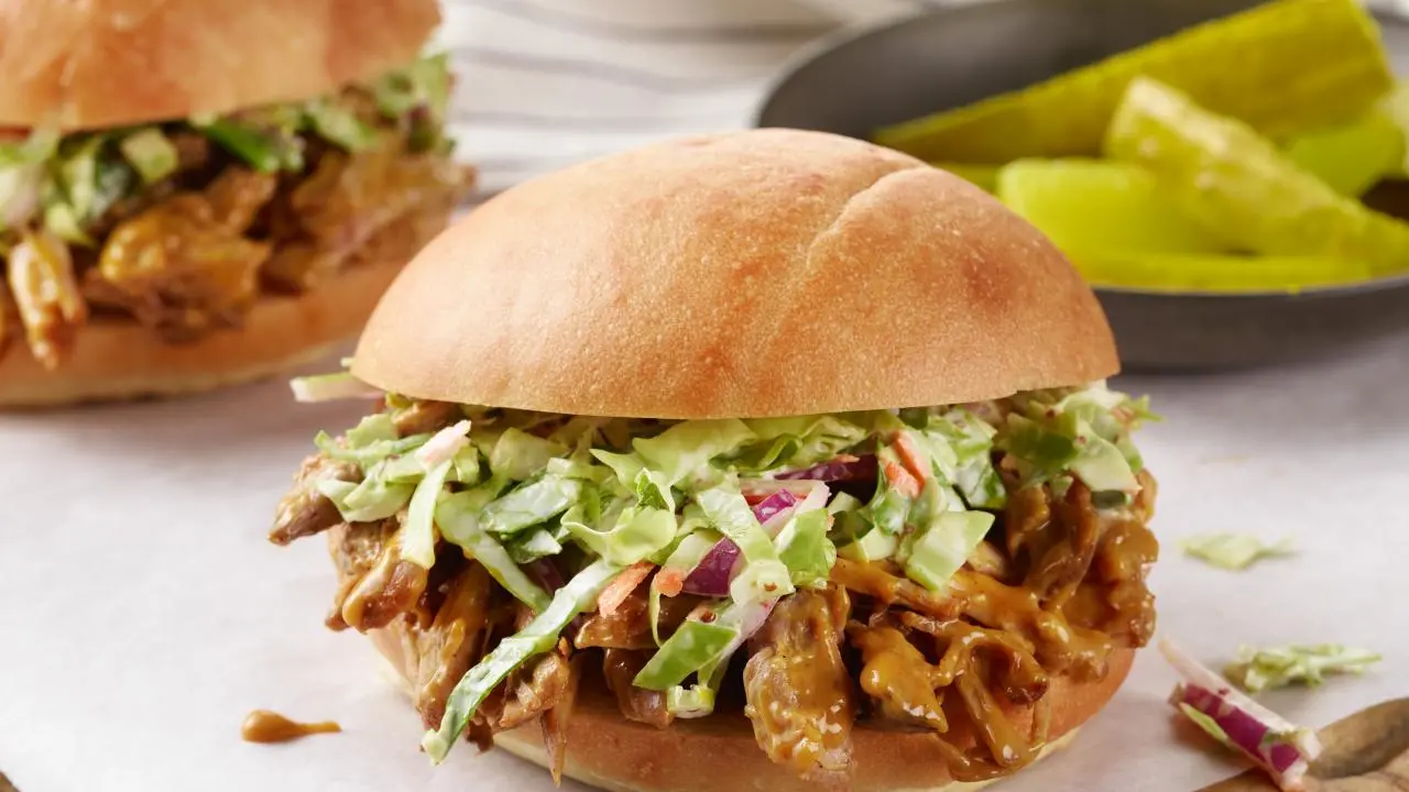 OvenRoasted Pulled Pork Sandwiches Recipe Tyler Florence Food Network