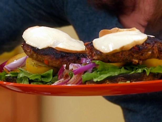 Turkey Cacciatore Burgers on Portobello 