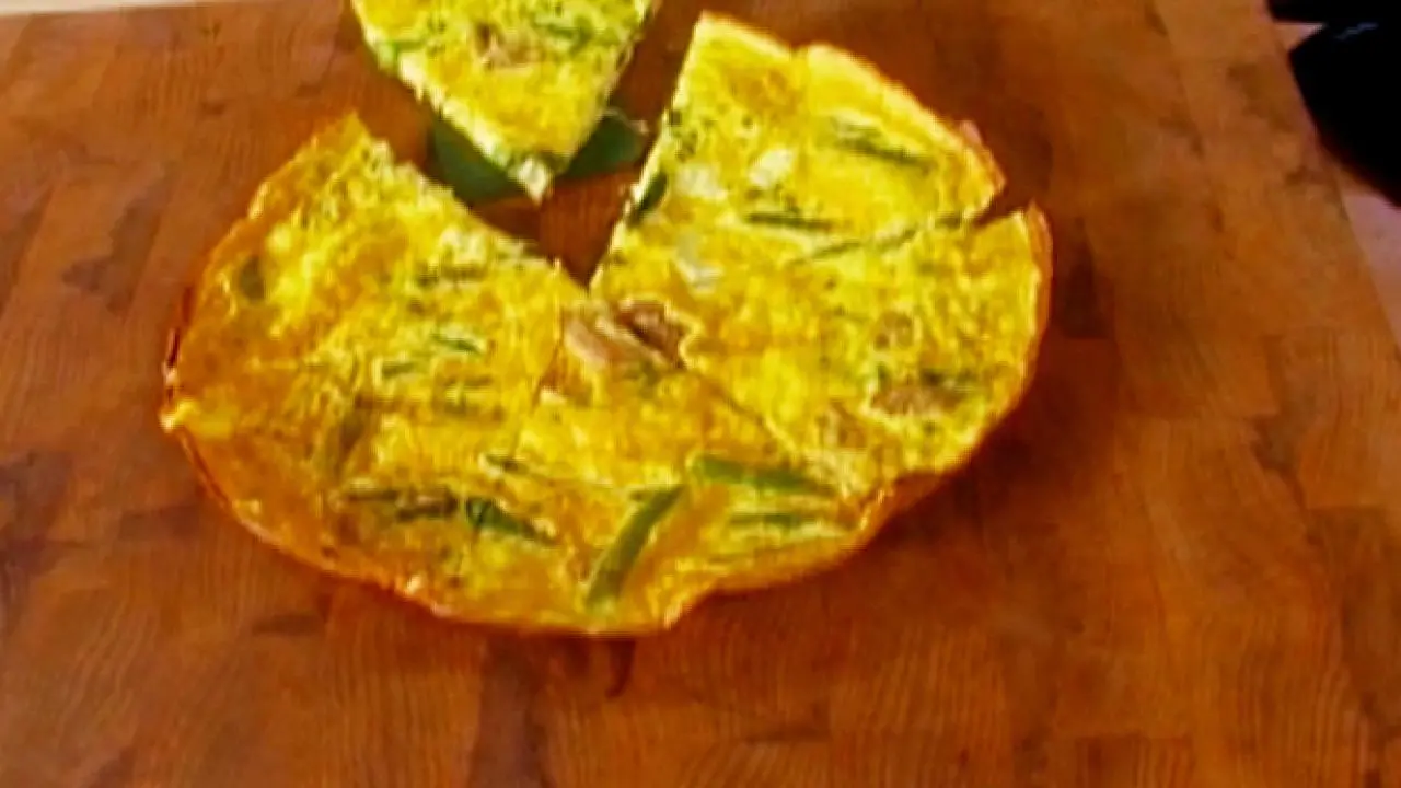 Alton Brown's Hearty Ham and Asparagus Frittata