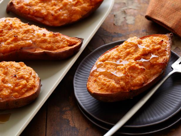twice-baked sweet potatoes