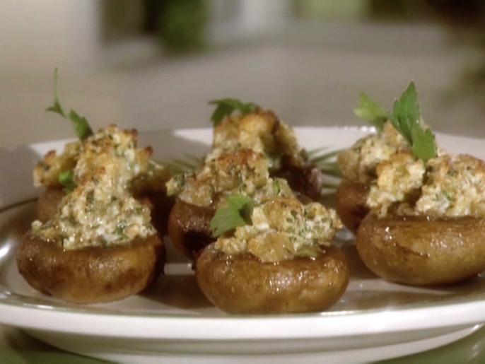 Savory HerbStuffed Mushrooms Recipe Sandra Lee Food Network