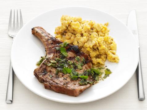 Mojo Pork Chops with Plantains
