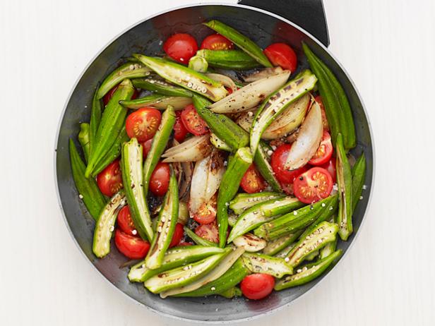 Okra with Tomatoes Recipe | Food Network Kitchen | Food Network