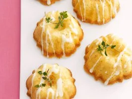 Mini Olive Oil Cakes with Lemon Glaze
