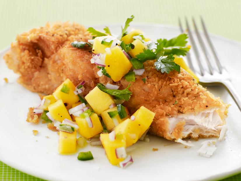 Jay's Potato-Crusted Fish with Mango Salsa Recipe | Food ...