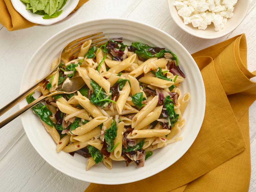 Penne with Treviso and Goat Cheese Recipe Giada De Laurentiis Food